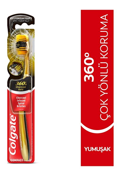 Colgate 360 Charcoal Gold Yumuşak Diş Fırçası