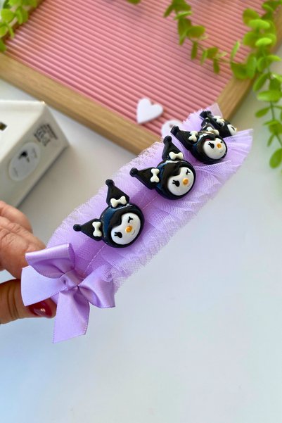 Nisankids Kuromi Bow and Tulle Detailed Crown 1 Piece