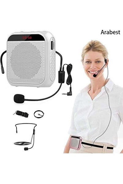 Arabest Voice Amplifier with Wired Microphone Headset,Portable Rechargeable PA System Speaker Amplifier