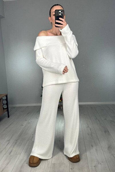 lady special Σετ παντελονιού και μπλούζας Yumoş Madonna με γιακά