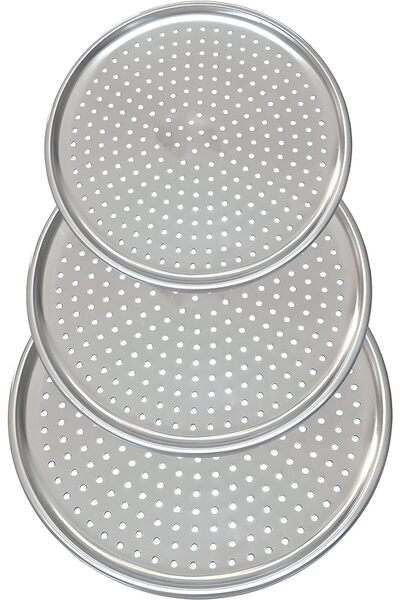 BRF FineSell Paslanmaz Çelik Pizza Tepsisi,Delikli Lahmacun Ve Pizza Tavası,F...