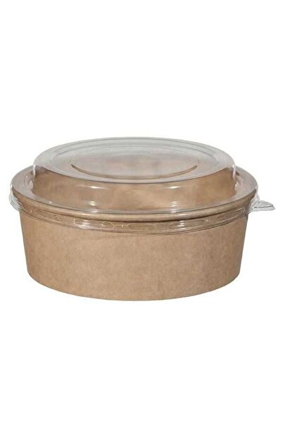 Kumsal Mutfak Ambalaj Kraft Karton Salata Kasesi 550cc Set (25 adet)