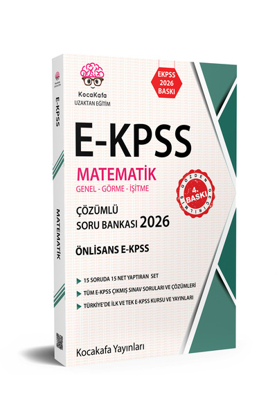 Kocakafa Yayınları EKPSS Önlisans Matematik Çözümlü Soru Bankası Genel-Görme-...