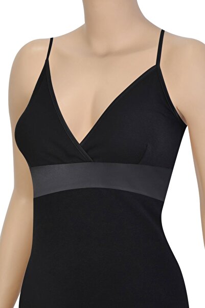 Öts Women's Tank Top with String Straps and Satin Detail (96% Cotton - 4% Elastane)