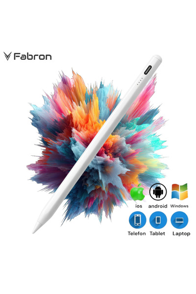 FABRON Şarjlı Dokunmatik Kalem iOS Android Windows Uyumlu Tablet Telefon iPad...