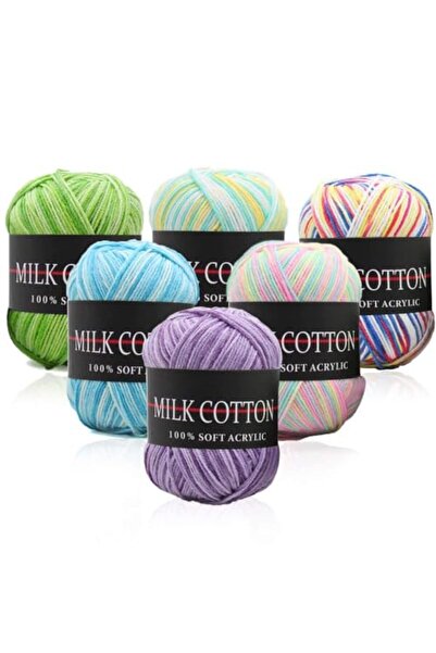 Betinyar N/A/ 6 Rolls Large Yarn Skeins Assorted Colors Acrylic Yarn, Perfect for Knitting, Crochet & Crafts