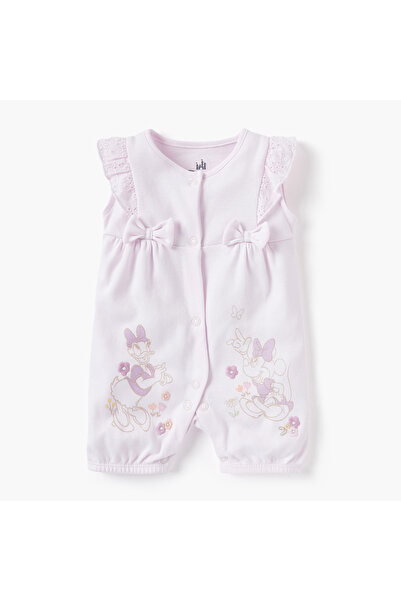Disney Daisy Duck and Minnie Mouse Print Sleeveless Romper