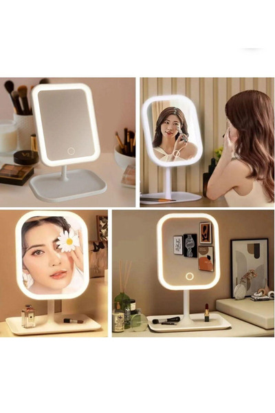 NASYONEL TOYS LED Işıklı Makyaj Aynası | Dokunmatik Masaüstü Ayna | USB Şarjl...