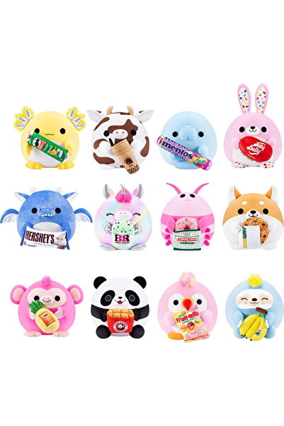 Zuru Snackles - Seria 2, jucărie de pluș 20 cm, articol asortat, o figurină