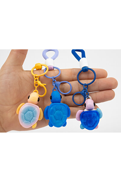 MYNAURA 2-Piece Colorful Turtle Figured Keychain – Fun and Collectible Design