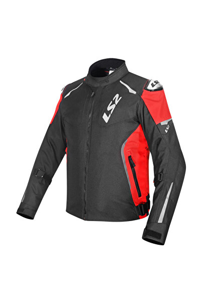 LS2 Zoom Protected Motorcycle Jacket Black-Red