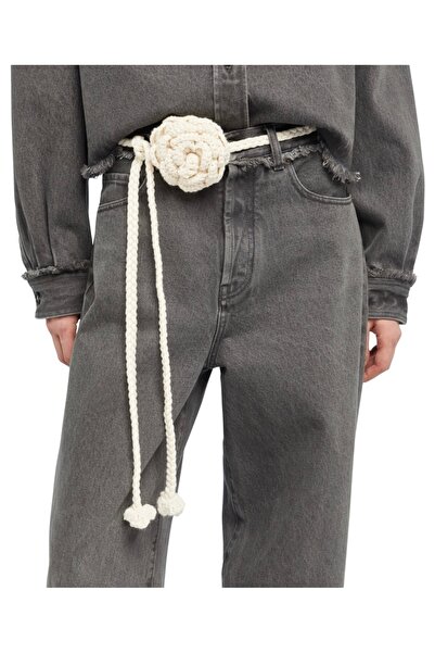 Handmade Gül Motifli Örgü Kemer