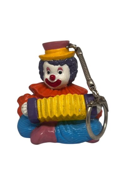 onyyapim Colorful Clown Playing the Accordion Decorative Keychain - Bag Ornament