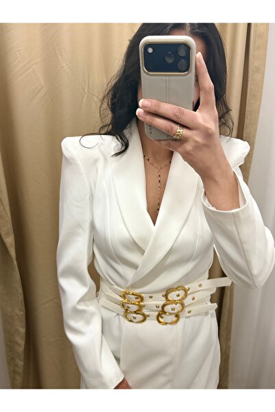 FASHION Üç kemerli balzer ceket