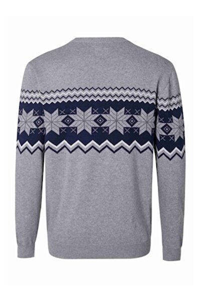 Krumba Men's Sweater, Gray, Cotton Knit, Size 2XL