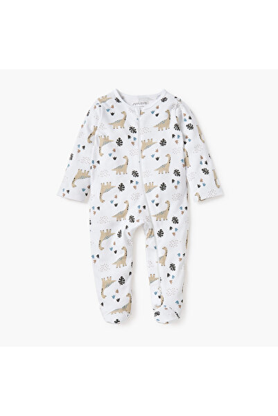 Juniors بدلة نوم بطبعة ديناصورات مع سحاب للإغلاق