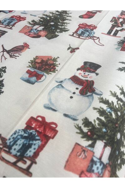 SOLUTE yılbaşı desenli leke tutmaz su geçirmez kumaş RUNNER