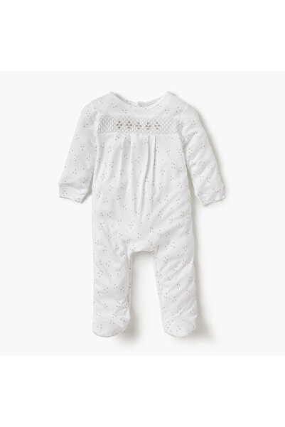 giggles بيجامة نوم مغلقة القدمين بنقشة نجوم وأكمام طويلة