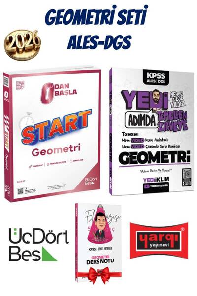 Üç Dört Beş Yayıncılık 2026 0'dan Başla Start Geometri+Yedi adımda Temelden Z...