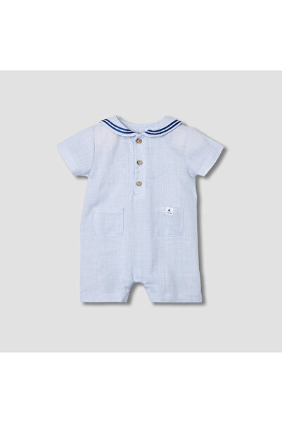 giggles جمبسوت مخطط بياقة بحرية وأكمام قصيرة