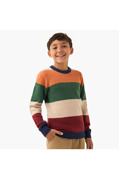 Juniors Colourblock Pullover with Long Sleeves