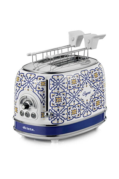 ARIETE 00C01550CAR0, 810 W, 2 slices, White/Blue
