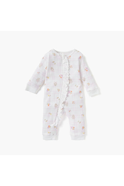 Disney طقم نوم مطبوع عليه ميني ماوس وديزي داك بأكمام طويلة وتفاصيل مكشكشة