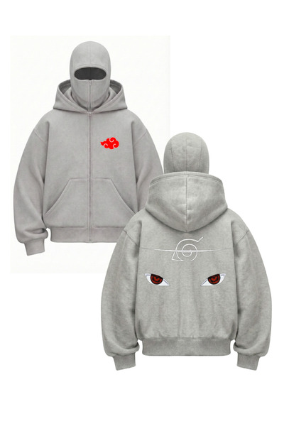 Touz Moda Snow Masked Balaclava Anime Naruto Series Printed Ninja Hoodie Sweatshirt