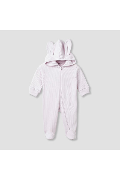 Juniors Hooded Sleepsuit with Movable Ear Accent - Cotton - Long Sleeves
