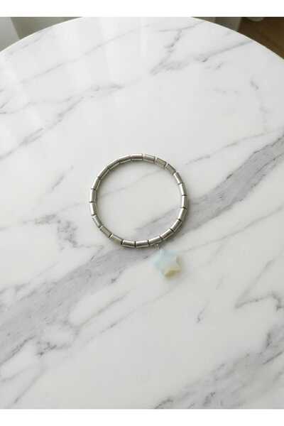 tikitaki سوار من الفولاذ المقاوم للصدأ بتصميم نجمة أوبالية