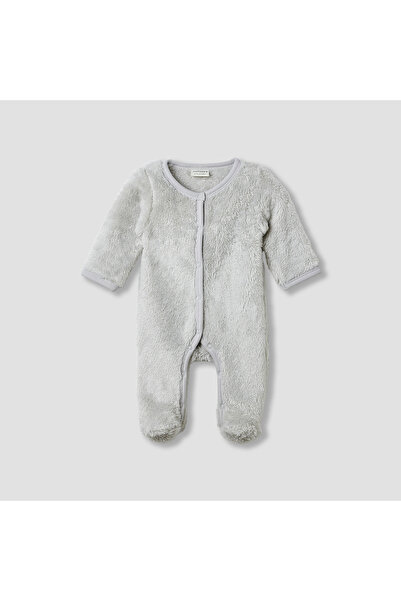 Juniors Crew Neck Sleepsuit with Faux Fur - Polyester - Long Sleeves