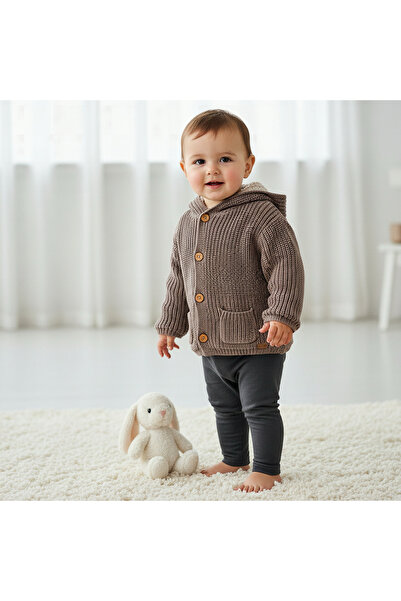 giggles كارديجان بياقة بغطاء رأس رأس وجيوب