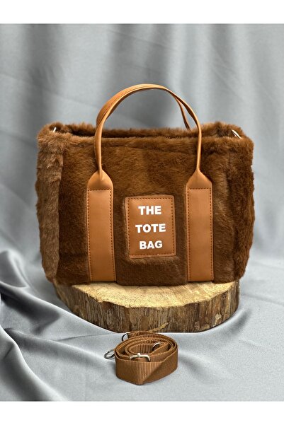 BENAHOLL Women's Bag Raya Plush Tote Shoulder and Hand Bag-Dn115 Brown