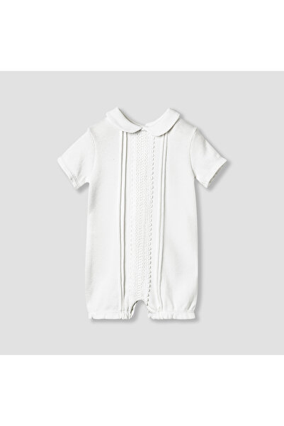 giggles جمبسوت قصير الأكمام مزين بالدانتيل وياقة