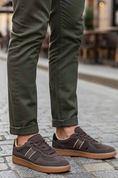 Lufian Erkek Deri Sneaker Ayakkabı Kahverengi