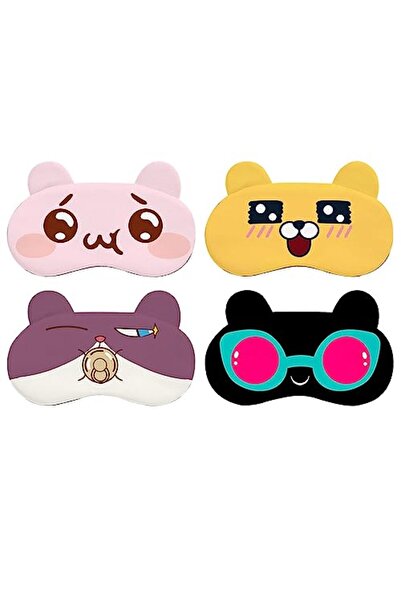 JZS Cute Sleep Eye Masks - Soft Plush Comfortable Travel Sleep Masks, Cartoon Design for Kids & Adul