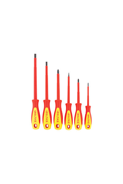 İzeltaş 6 Parça 1000V İzoleli Tornavida Seti - VDE Onaylı Profesyonel Elektri...