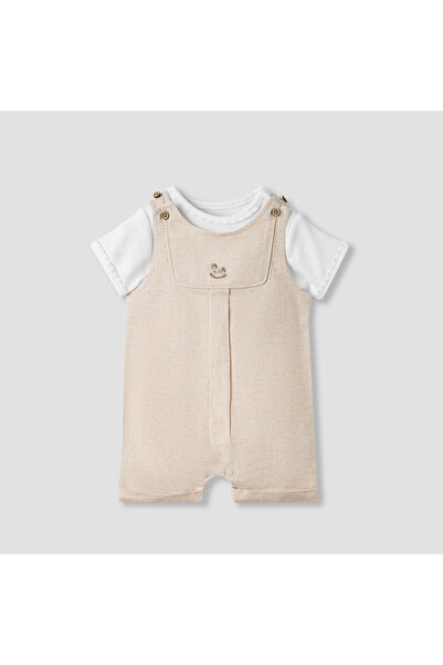 giggles Solid Dungarees with T-shirt