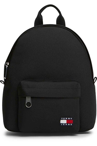 Tommy Hilfiger Rucsac negru cu logo-ul mărcii pentru femei, potrivit pentru u...