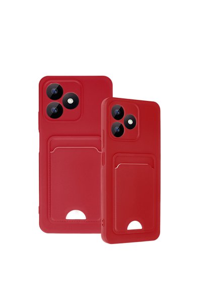AKSEFİZZ Realme Note 50 4g Compatible Case with Card Holder and Business Card Slot, Slim Design, Colorful Soft Cover