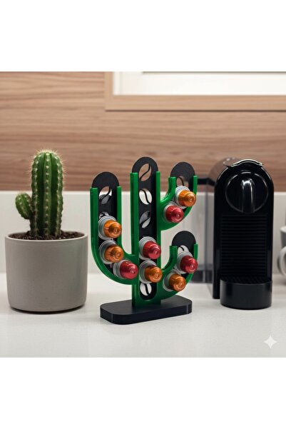 Mottopi Cactus Coffee Stand Freestanding Decorative Capsule Organizer Compati...