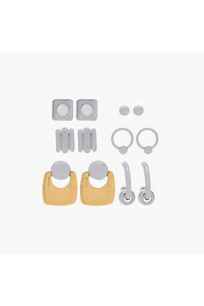 Lifestyle Assorted Earrings with Pushback Closure - Set of 6