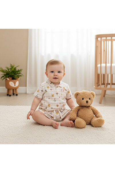 Disney All-Over Winnie The Pooh Print Polo T-shirt and Shorts Set