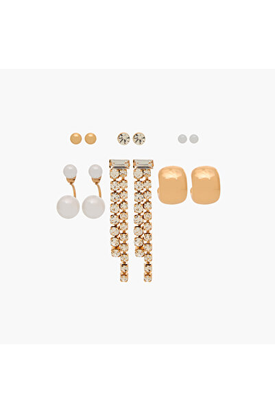 Lifestyle Assorted Earrings with Pushback Closure - Set of 6