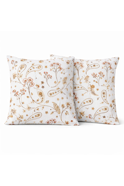 NazeninHome Decorative Throw Pillow 100% Cotton 40X40 cm Seersucker Wrinkle L...