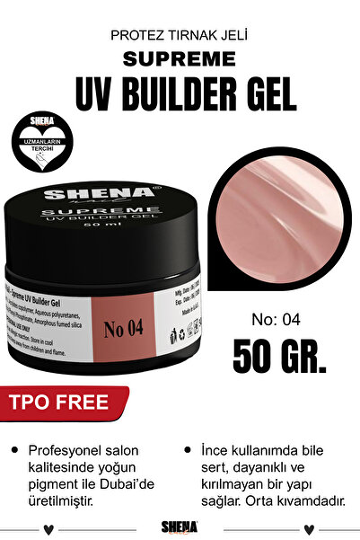Shena Supreme Protez Tırnak Jeli No: 04 Uv/Led Builder Gel 50 Gr. From Dubai ...