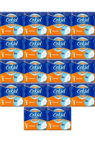 Orkid فوط صحية فائقة الامتصاص 144 قطعة عبوة قياسية (18 عبوة * 8)
