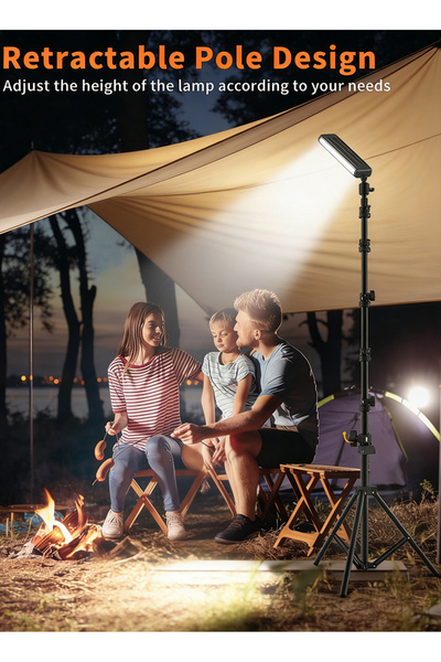 Yoawllty Camping Light with Tripod Stand - Portable Adjustable LED Work Light, USB Rechargeable for Outdoor,