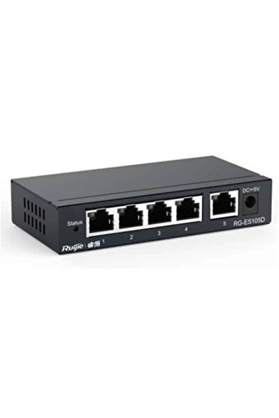 RUIJIE -Reyee RG-ES105D 5-Port 10-100 Mbps Switch Metal Kasa