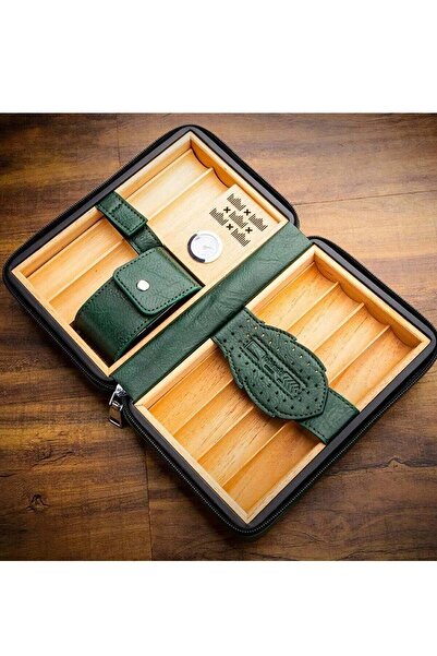 Lubinski Travel Cigar Humidor – Portable Airtight Case for Cigars, Durable Protection (5-6 Cigar C